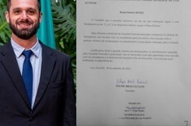 Vereador Felipe Luciani pede reunião com a diretoria do Hospital de Luiz Alves depois de várias reclamações da população
